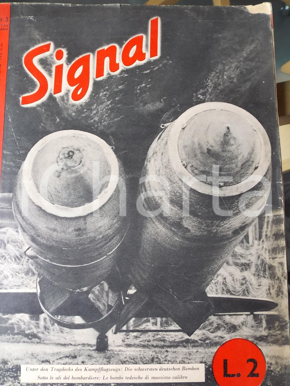 Giornale, rivista storica 1941 SIGNAL WW2 Le bombe tedesche di massimo calibro Giornale ILLUSTRATO n° 3 1