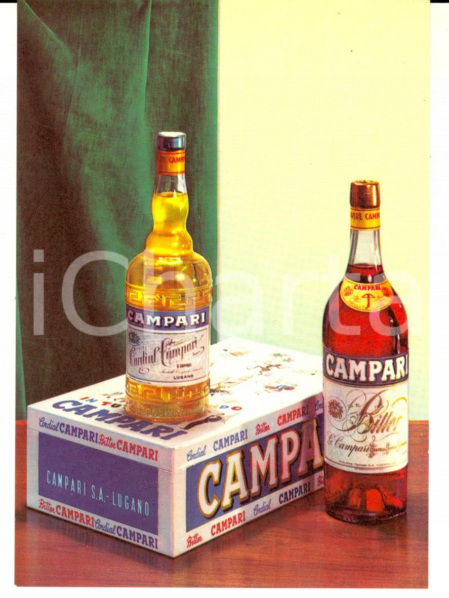 Cartolina originale da collezione 1950 ca CAMPARI S.A. LUGANO Cartolina pubblicitaria BITTER e CORDIAL FG NV 1