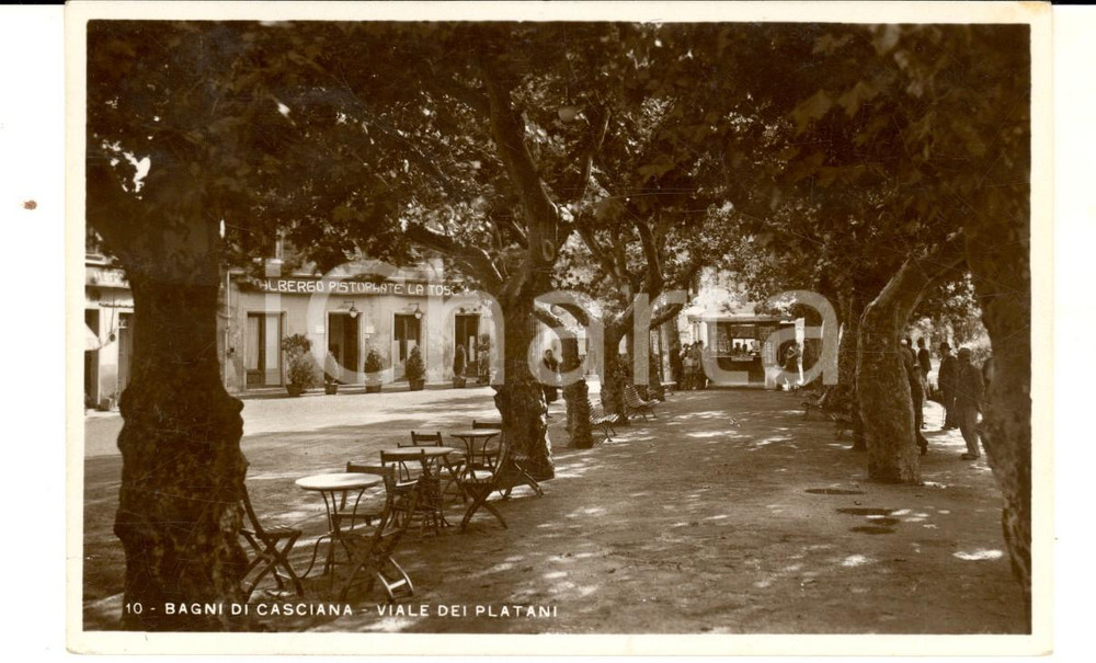 Cartolina originale da collezione 1933 CASCIANA TERME PI Viale dei Platani Cartolina ANIMATA FP VG 1