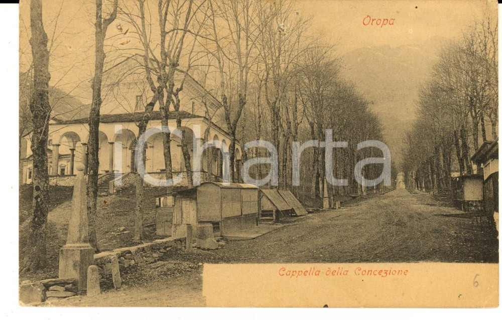 Cartolina originale da collezione 1900 ca OROPA BI Cappella della Concezione Cartolina VINTAGE FP VG 1