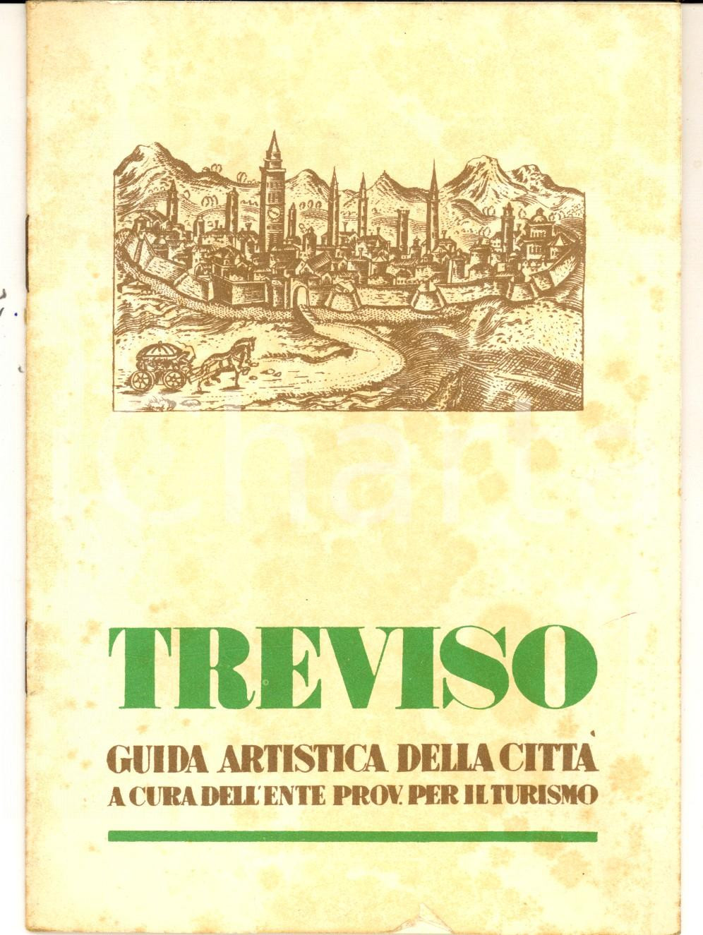 Materiale pubblicitario d’epoca 1950 ca ENIT TREVISO Guida artistica della cittÃ  TURISMO VINTAGE pp. 20 1