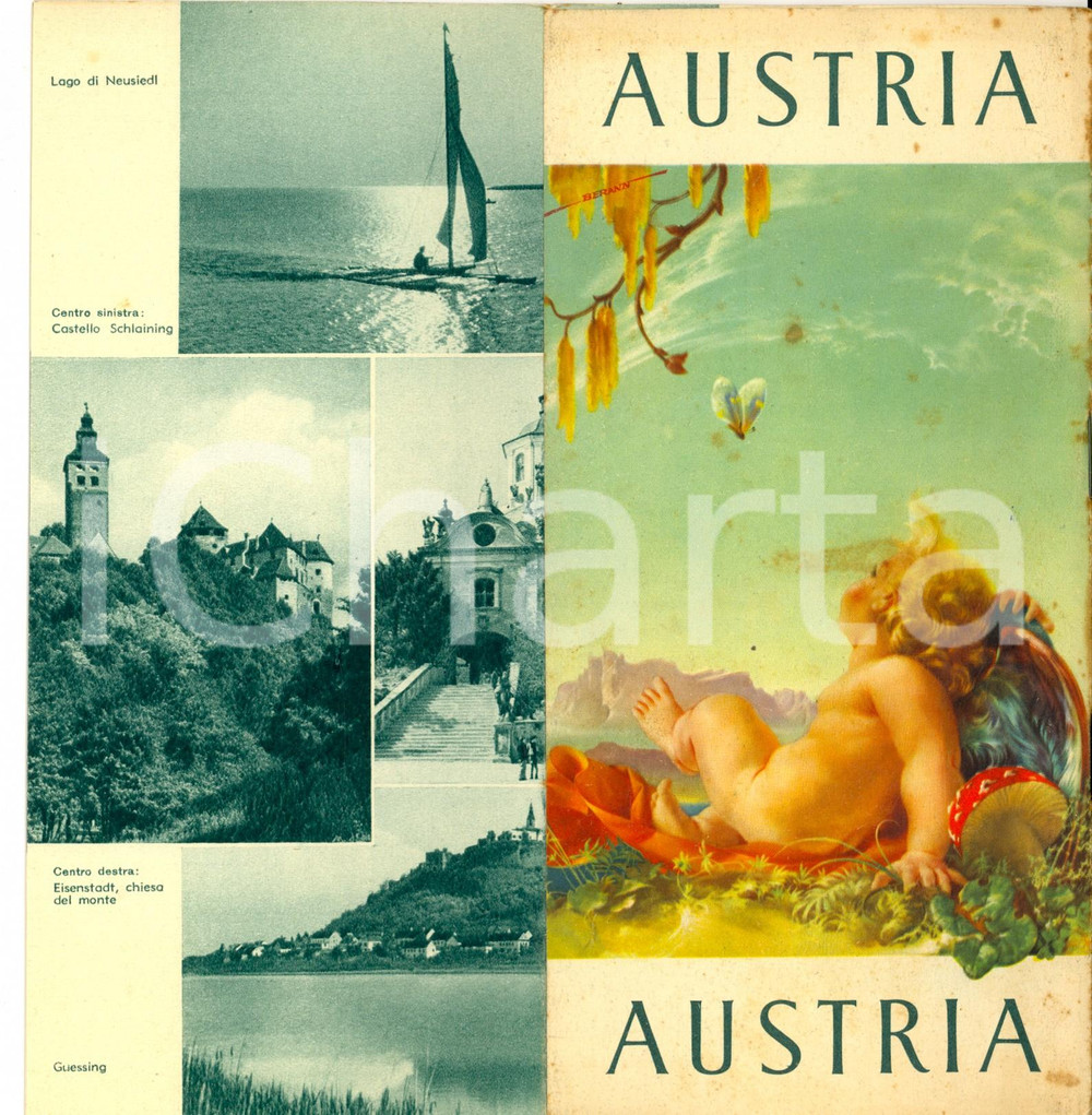 Materiale pubblicitario d’epoca 1950 ca AUSTRIA Idillio di vacanze Libretto ILLUSTRATO TURISMO VINTAGE pp. 64 1