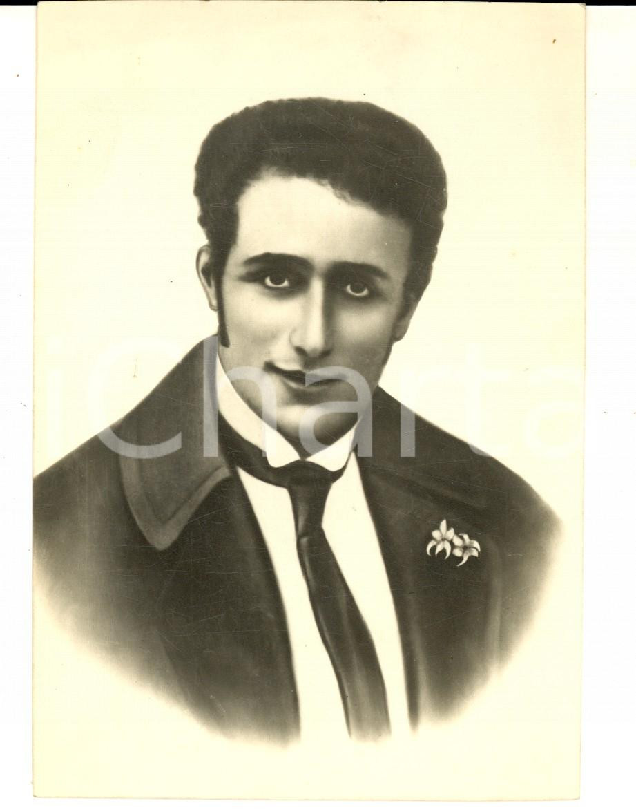 Fotografia d epoca originale 1941 MILANO  Ritratto maschile Dedica Pia CIOCCHI allo squadrista Ugo ANDREINI 1