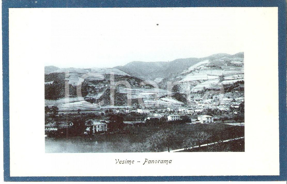 Cartolina originale da collezione 1925 ca VESIME AT Panorama del paese Cartolina FP NV 1