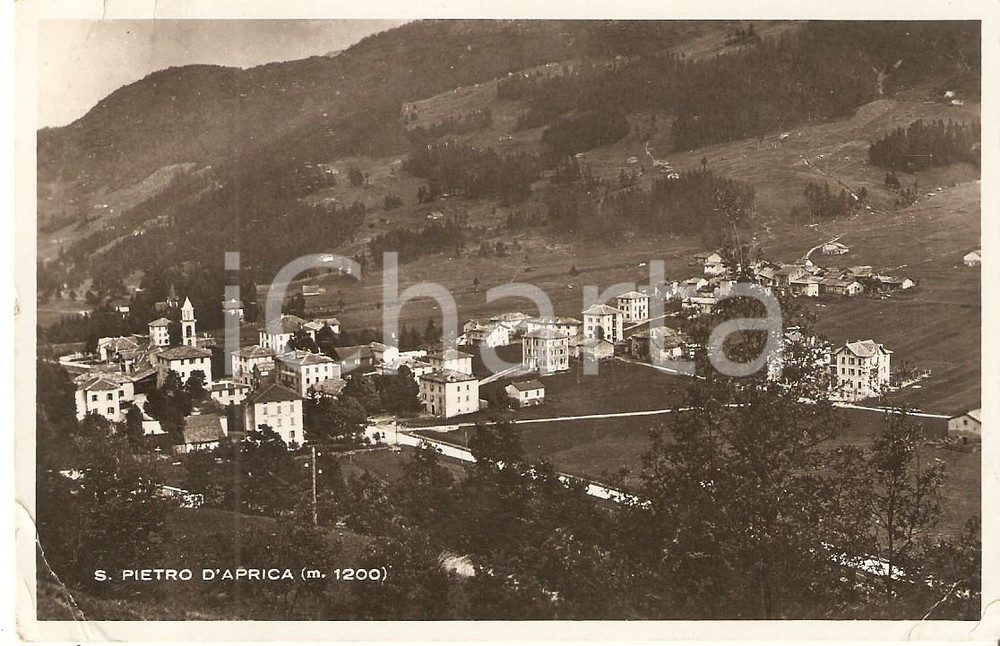 Cartolina originale da collezione 1935 CORTENO GOLGI BS Panorama frazione SAN PIETRO D APRICA Cartolina FP VG 1