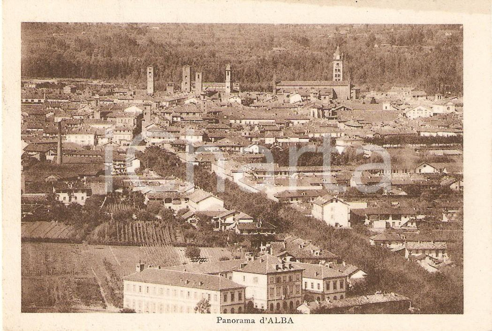 1921 ALBA (CN) Panorama della città *Cartolina FP VG
