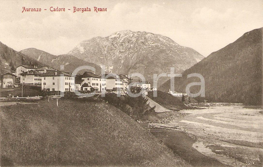1930 ca AURONZO DI CADORE (BL) Borgata REANE *Cartolina FP NV