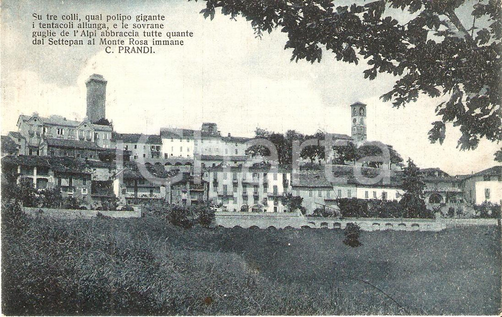 Cartolina originale da collezione 1931 MURAZZANO CN Panorama e versi di Carlo PRANDI Cartolina FP VG 1