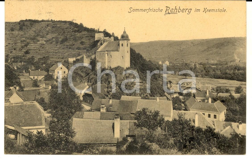 Cartolina originale da collezione 1915 REHBERG D Veduta del castello Cartolina postale FP VG 1