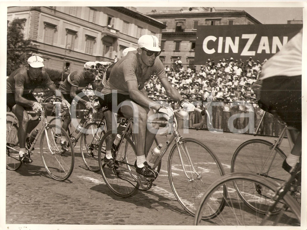 1955 FRASCATI Mondiali CICLISMO Gastone NENCINI - Cartellone CINZANO *Foto