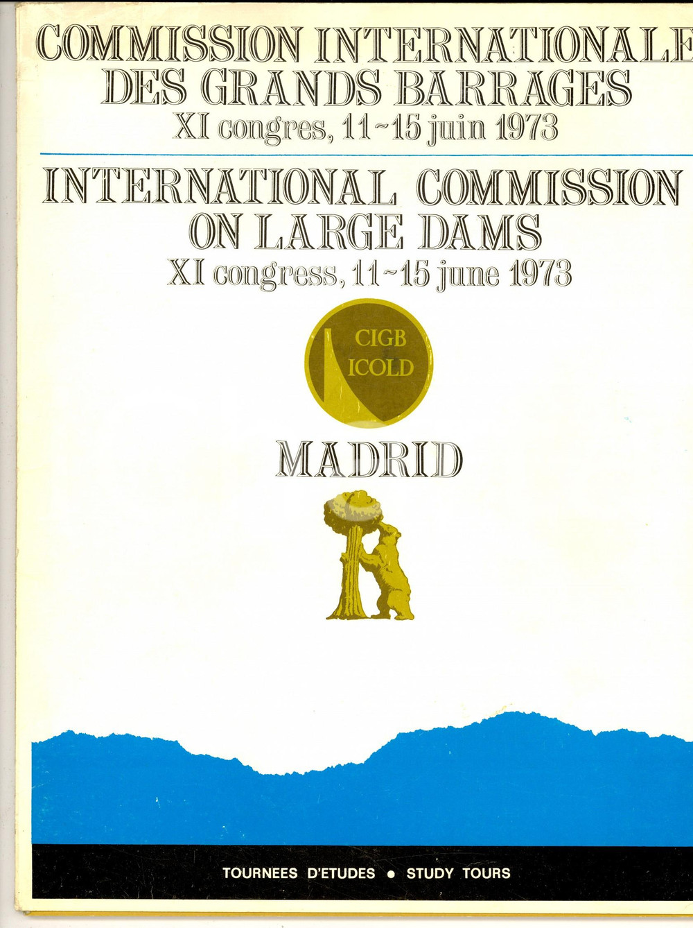 Libro, pubblicazione d epoca 1973 MADRID International Commission Large Dams  Study tours 38 pp. ILLUSTRATED 1