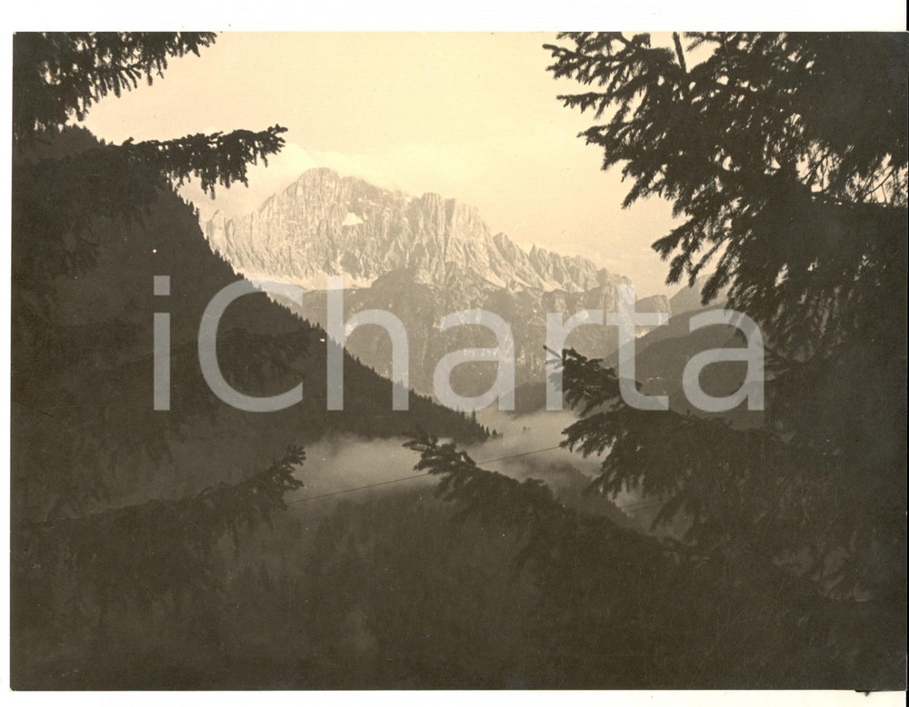 Fotografia d epoca originale 1950 ca GRUPPO DEL CATINACCIO Veduta panoramica Foto ARTISTICA 24x18 cm 1
