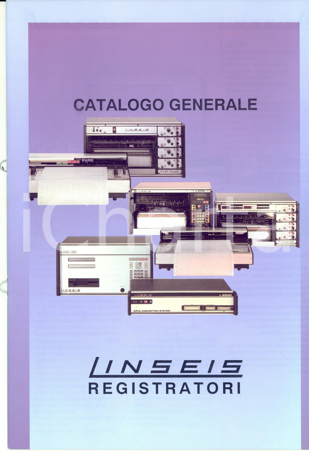 Materiale pubblicitario d’epoca 1980 ca SELB D Registratori LINSEIS Catalogo generale ILLUSTRATO 16 pp. 1