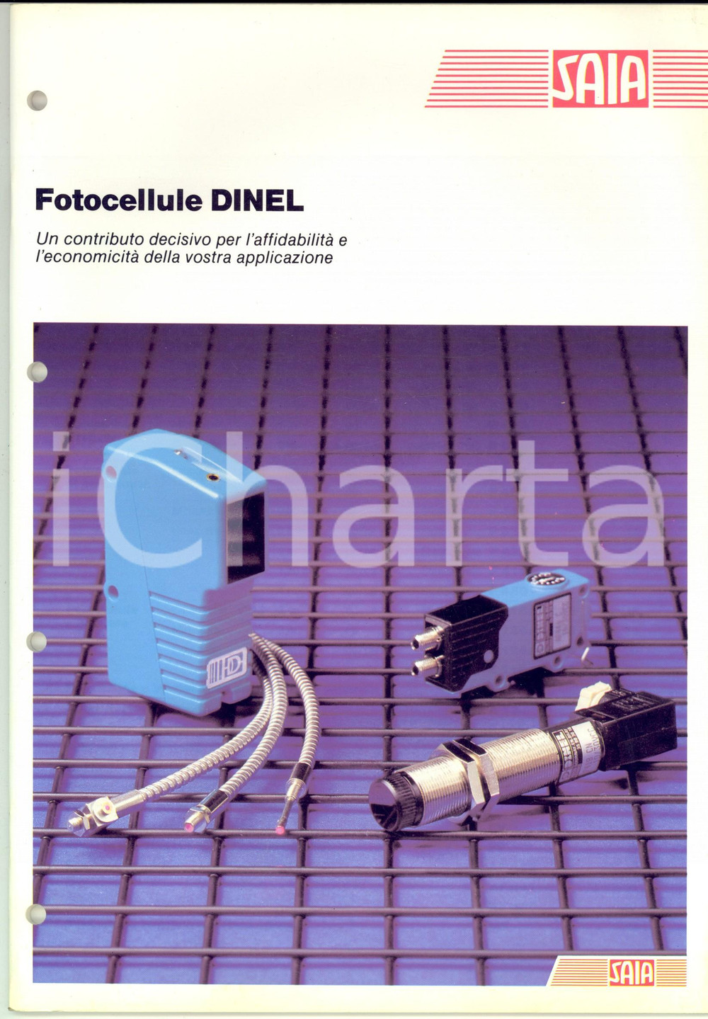 Libro, pubblicazione d epoca 1980 ca CORSICO MI Ditta SAIA Elettronica  Fotocellule DINEL Catalogo 36 pp. 1