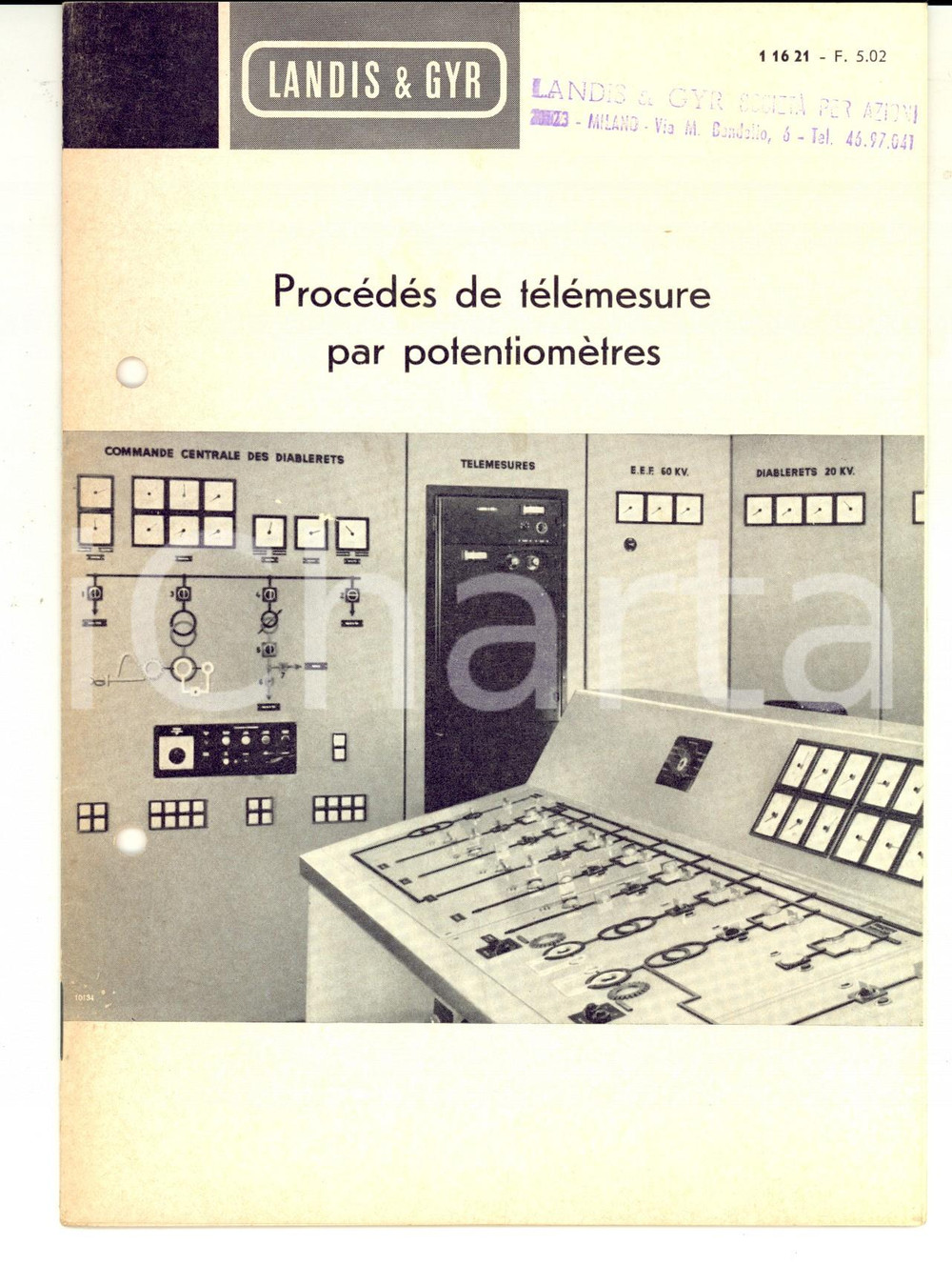 Materiale pubblicitario d’epoca 1970ca Zoug Landis & Gyr Procédés de télémesure par potentiomètres OPUSCOLO 1