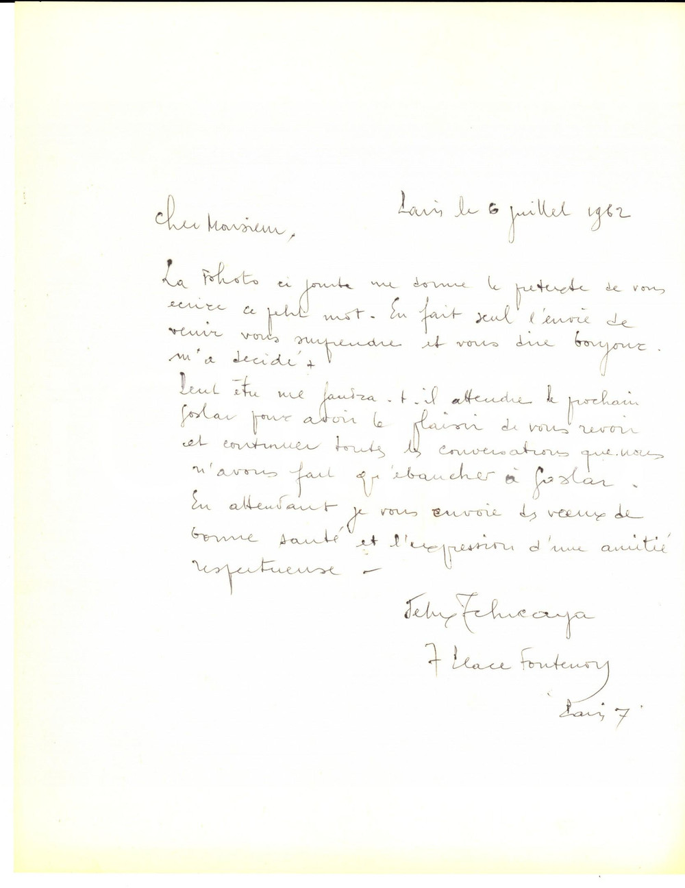 Autografo originale 1962 PARIS Felix TCHICAYA U TAM SI invia fotografia a un collega AUTOGRAPH 1