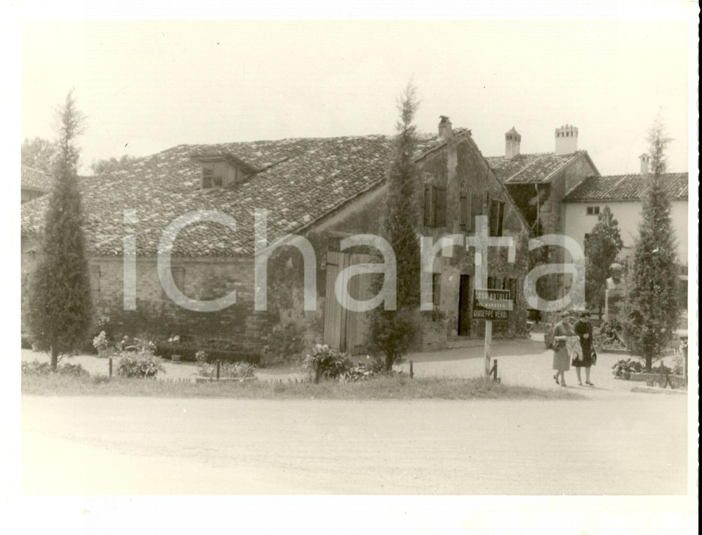 Fotografia d epoca originale 1963 RONCOLE VERDI PR Casa natale di Giuseppe Verdi Foto ARTISTICA 18x13 1