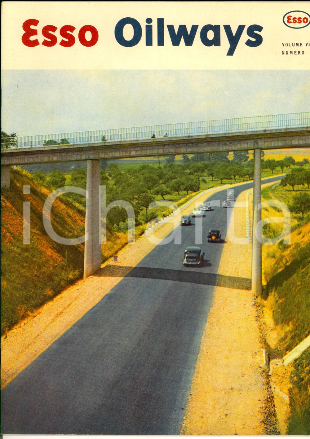 Materiale pubblicitario d’epoca 1970 ca ESSO OILWAYS Strade e autostrade Rivista n° 5 ILLUSTRATA 24 pp. 1