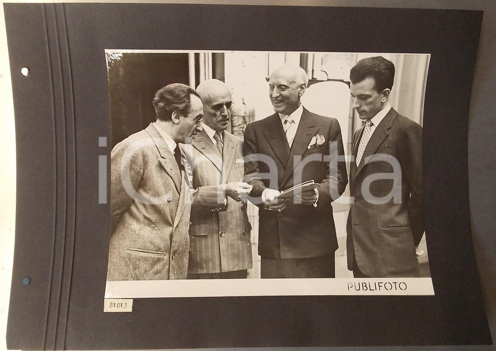 Fotografia d epoca originale 1950 EDINBURGH TOURNEE TEATRO ALLA SCALA I direttori d orchestra Foto 35x25 1