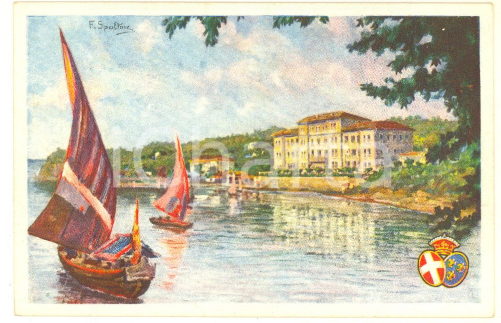 Cartolina originale da collezione 1930 ca OLTRA TRIESTE Ospedale Marino Duchessa D AOSTA Cartolina CROCE ROSSA 1