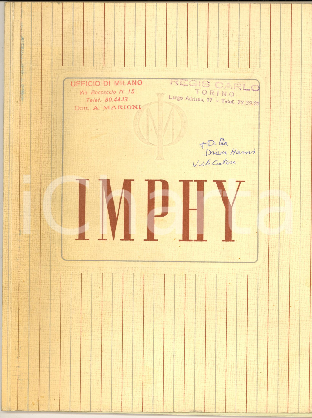 Materiale pubblicitario d’epoca 1954 Société métallurgique d IMPHY  Catalogue ILLUSTRE  40 pp. VINTAGE 1