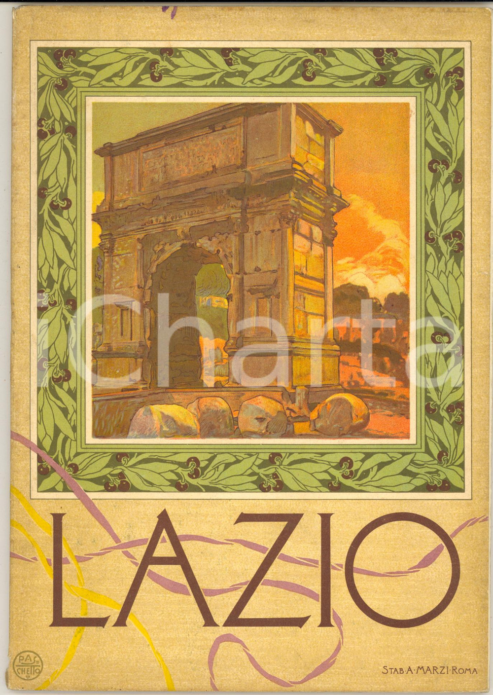 Libro, pubblicazione d epoca 1920 ca LAZIO Guida regionale ILLUSTRATA Ferrovie dello Stato TCI 84 pp. vol. 1 1