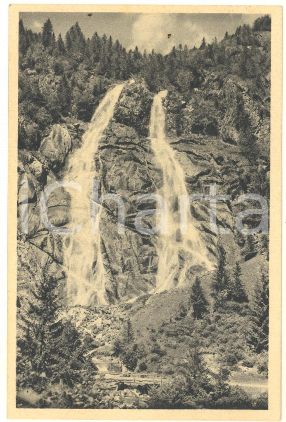 Cartolina originale da collezione 1948 PINZOLO TN Cascata del NARDIS  Val di GENOVA Cartolina postale FP VG 1