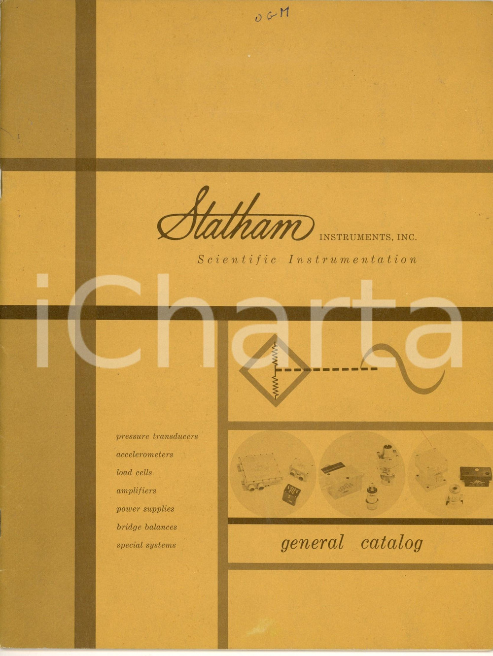 Materiale pubblicitario d’epoca 1960 ca LOS ANGELES CA STATHAM Instruments  General catalog ILLUSTRATED 1