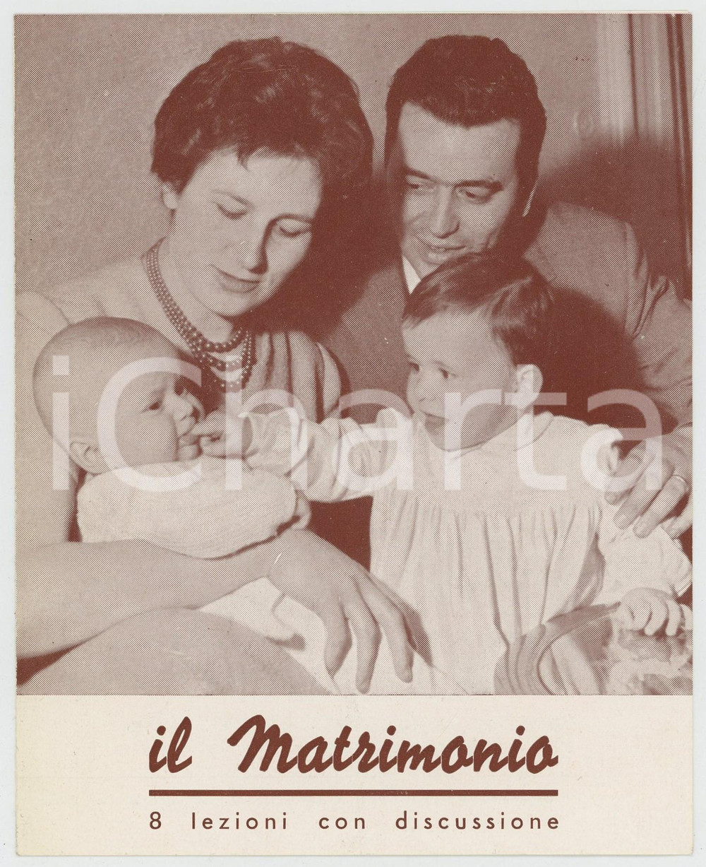 Materiale pubblicitario d’epoca 1950 ca MILANO ISTITUTO LA CASA Corso sul matrimonio in 8 lezioni Programma 1