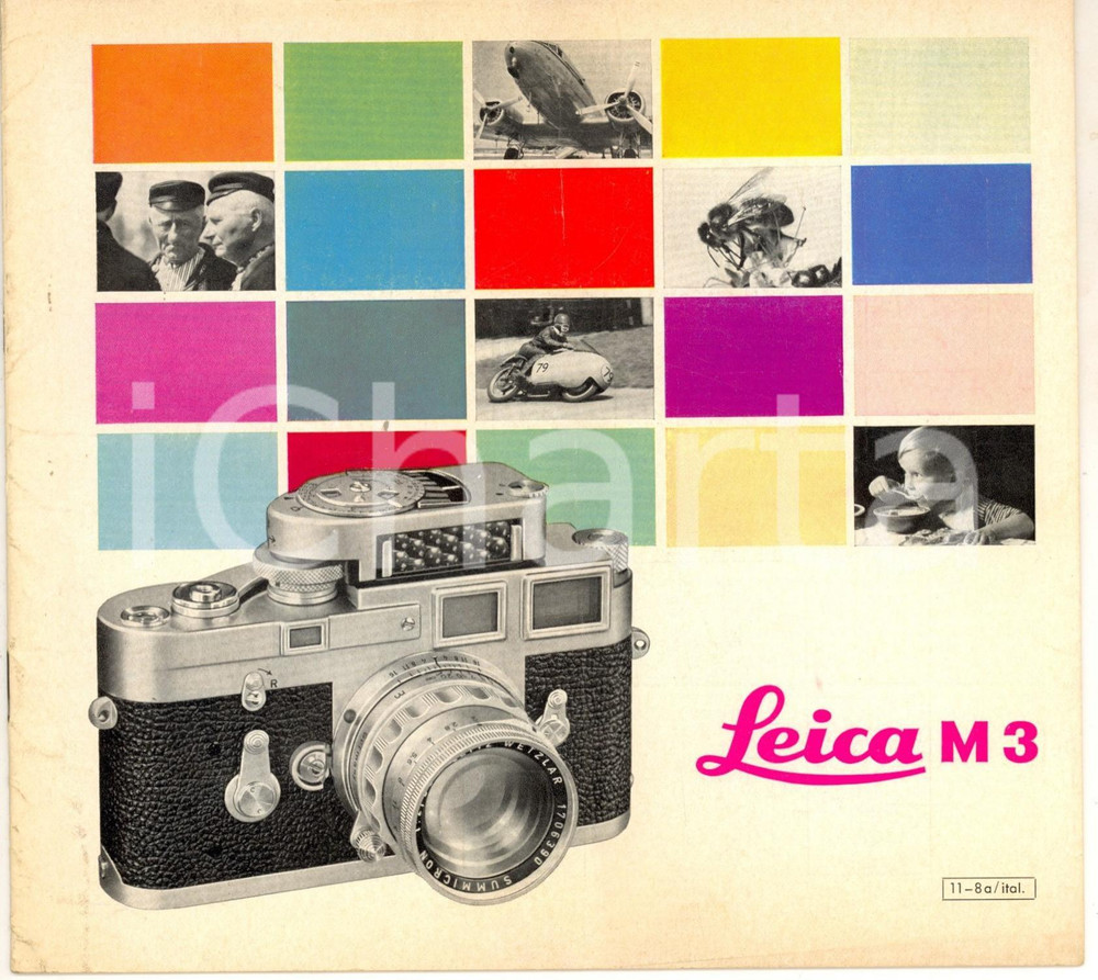 Materiale pubblicitario d’epoca 1961 Ditta ERNST LEITZ Catalogo LEICA M3 ILLUSTRATO 20 pp. VINTAGE 1