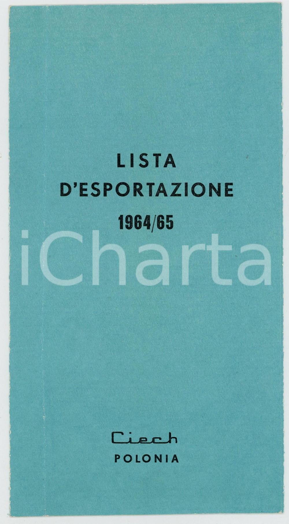 Materiale pubblicitario d’epoca 196465 CIECH POLONIA Lista d esportazione dei prodotti chimici Pieghevole 1