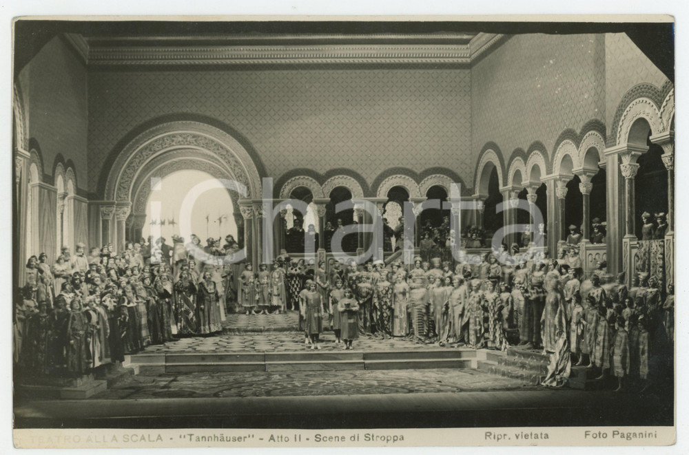 Fotografia d epoca originale 1930 MILANO Teatro alla SCALA Tannhauser  Atto II Scene STROPPA Foto PAGANINI 1