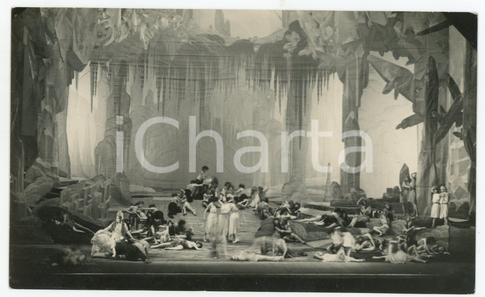Fotografia d epoca originale 1930 ca MILANO Teatro alla SCALA Tannhauser  Atto I Scene STROPPA Foto 1