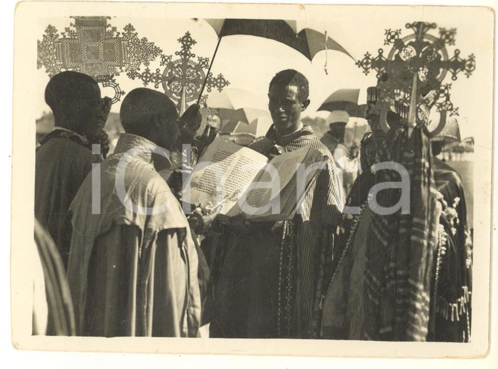 Fotografia d epoca originale 1932 ASMARA ERITREA Cerimonia della Chiesa copta Fotografia 11x8 cm 1