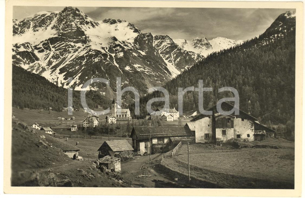 Cartolina originale da collezione 1950 ca SOLDA BZ Veduta panoramica del paese Cartolina postale FP VG 1