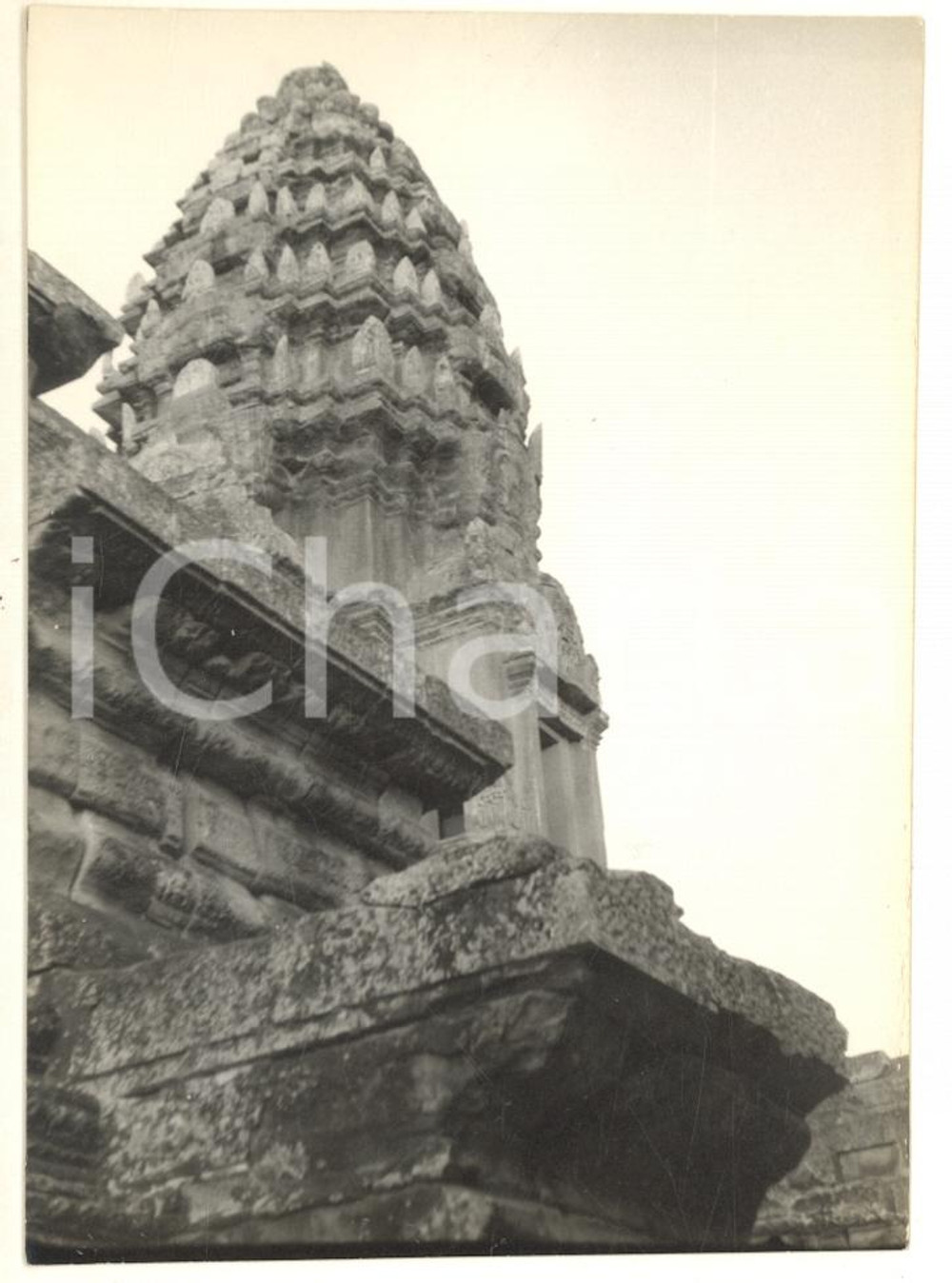 1960 ca ANGKOR (CAMBOGIA) Particolare di un tempio antico *Fotografia 8x12 cm