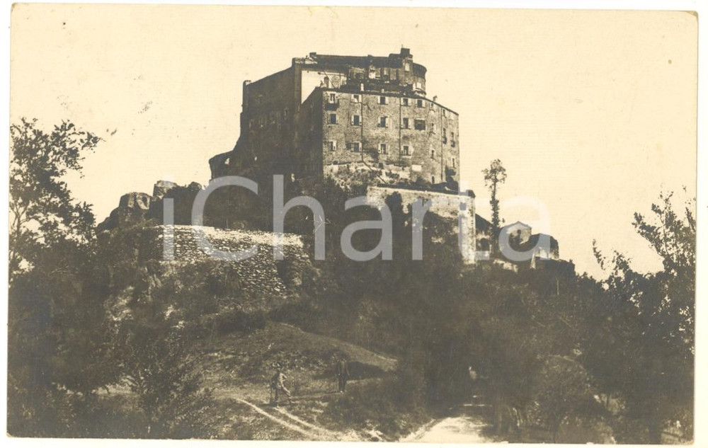 Cartolina originale da collezione 1927 SANT AMBROGIO TO Veduta della SACRA DI SAN MICHELE Cartolina FP VG 1