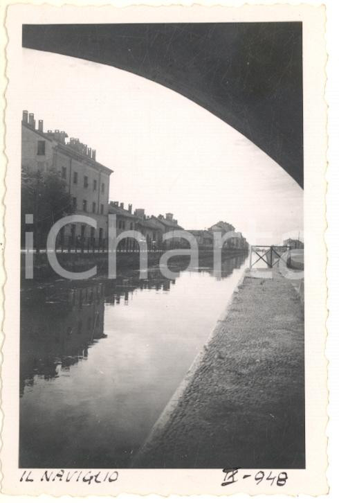 Fotografia d epoca originale 1948 MILANO Una veduta del Naviglio Foto VINTAGE ARTISTICA 7x9 cm 1