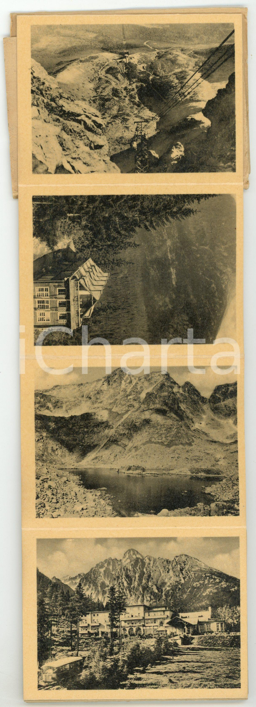 Materiale pubblicitario d’epoca 1950 ca ALTI TATRA / VYSOKE TATRY Libretto a organino VINTAGE 12 vedute n° 1 1