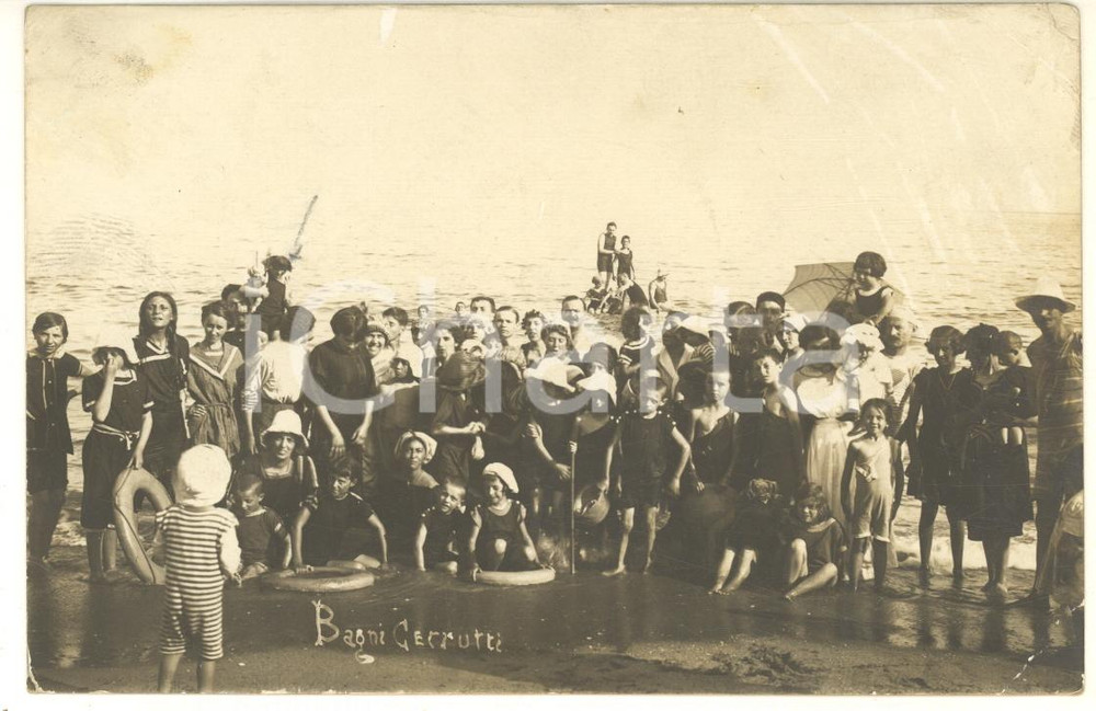 Fotografia d epoca originale 1922 MONEGLIA Villeggianti con bambini ai BAGNI CERRUTTI Foto cartolina VINTAGE 1