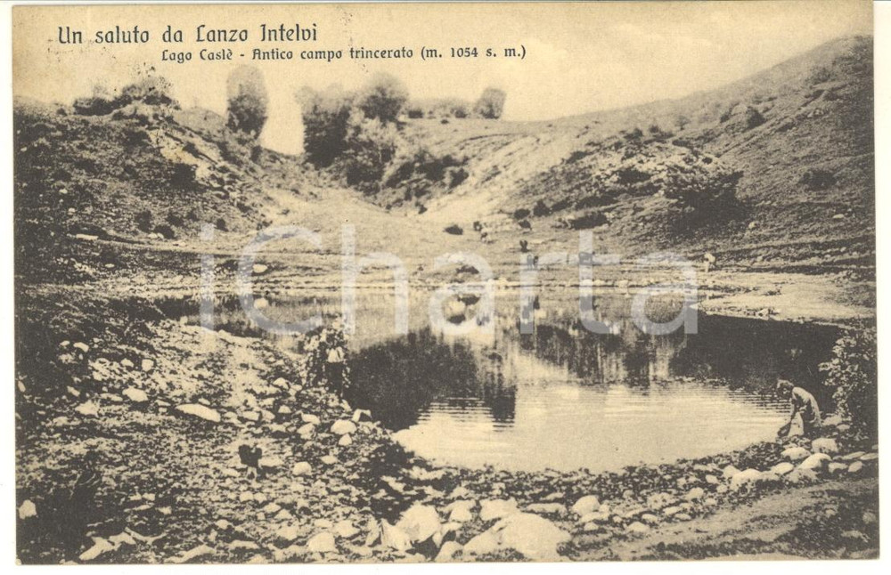 Cartolina originale da collezione 1913 LANZO INTELVI CO Lago CASLE   Antico campo trincerato Cartolina FP VG 1