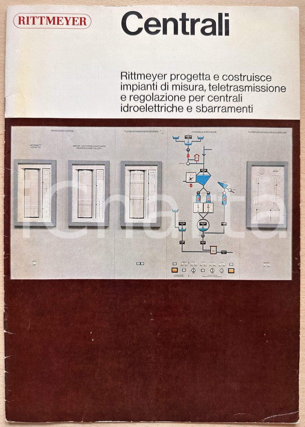Materiale pubblicitario d’epoca 1970 ZURIGO FRANZ RITTMEYER Impianti per centrali idroelettriche Catalogo 1