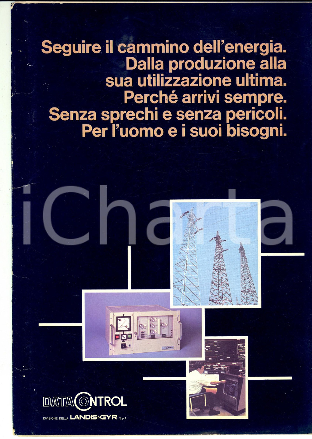 Materiale pubblicitario d’epoca 1974 MILANO LANDIS & GYR DATA CONTROL Pieghevole pubblicitario ILLUSTRATO 1