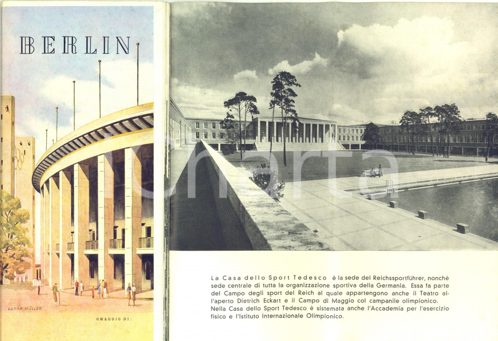Materiale pubblicitario d’epoca 1939 BERLINO Capitale del REICH  Pieghevole turistico ILLUSTRATO RARO 1