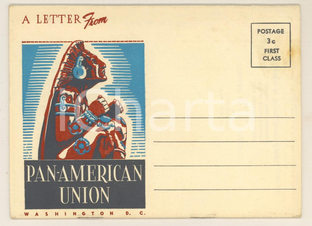 Materiale pubblicitario d’epoca 1949 WASHINGTON PAN AMERICAN UNION Libretto pubblicitario ILLUSTRATO 1