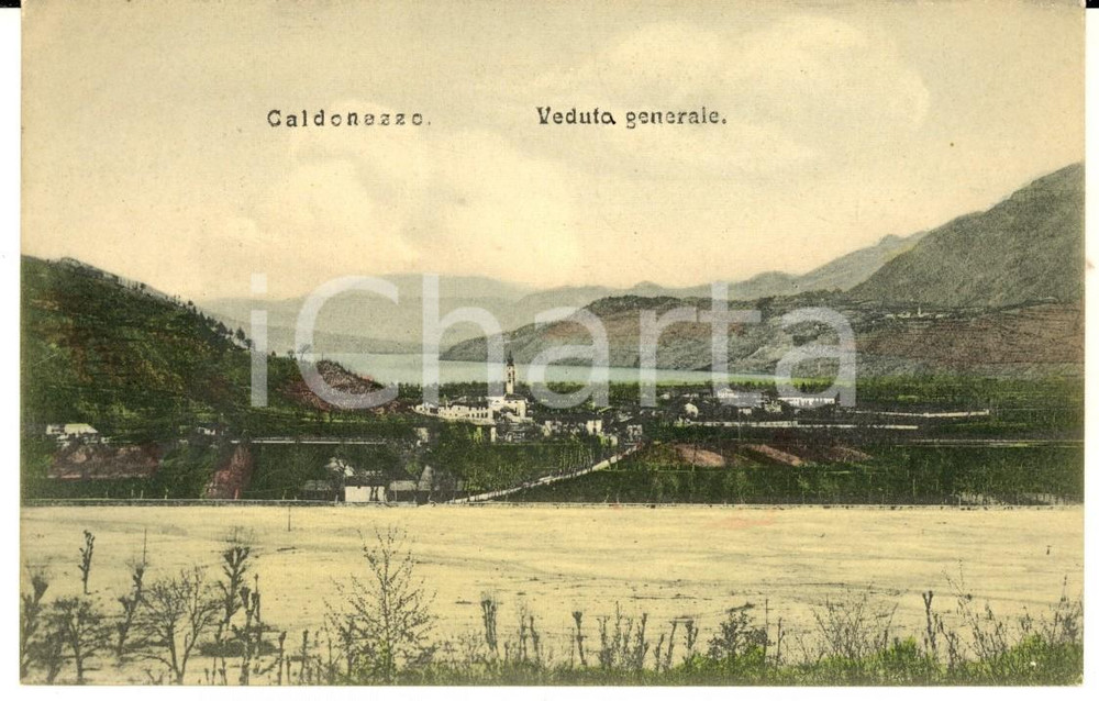 Cartolina originale da collezione 1910 ca CALDONAZZO TN Veduta panoramica generale  Cartolina postale FP NV 1