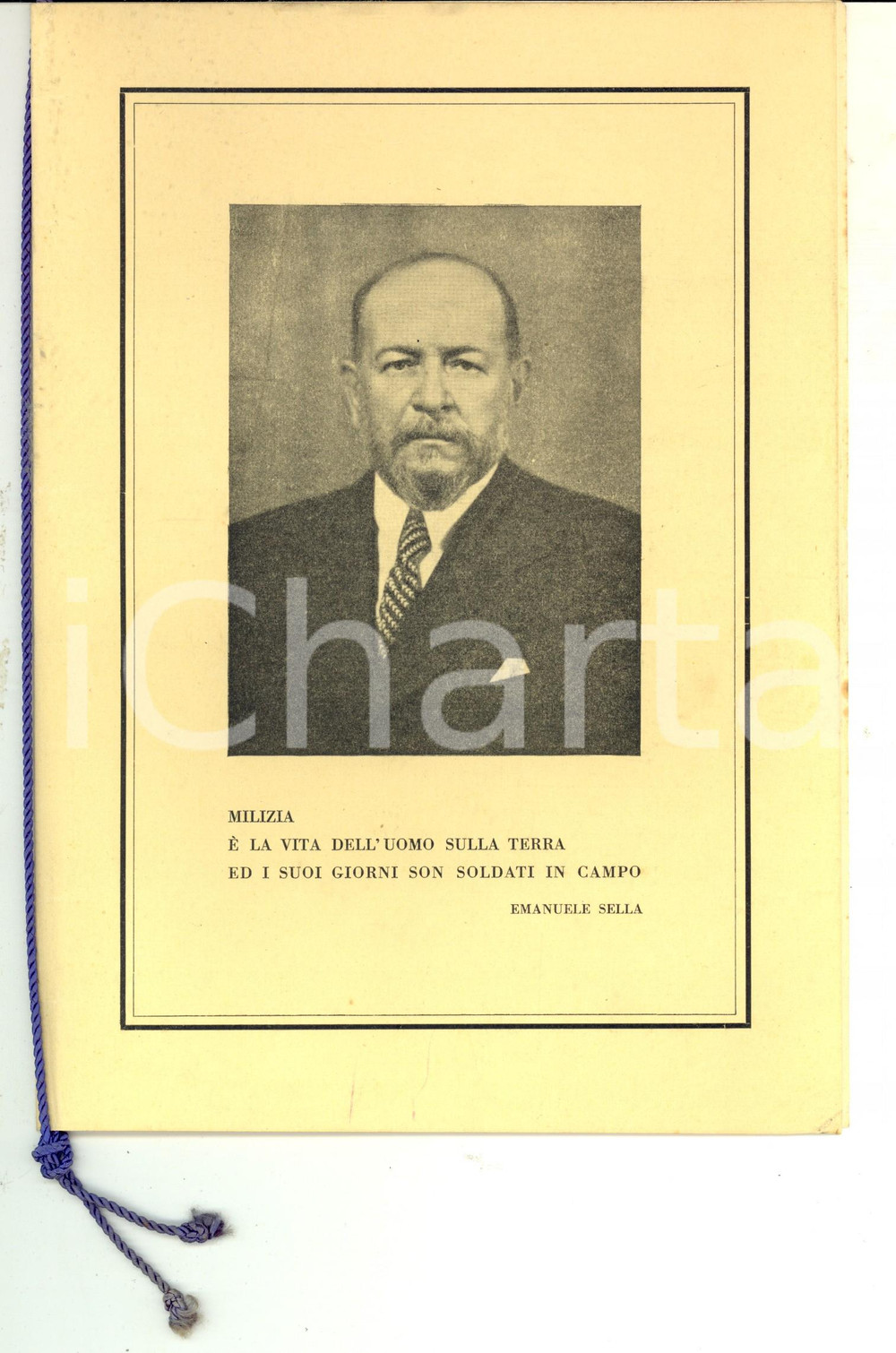 Documento originale, autentico 1950 ca EMANUELE SELLA Brochure ricordo con lettera anastatica Umberto di SAVOIA 1
