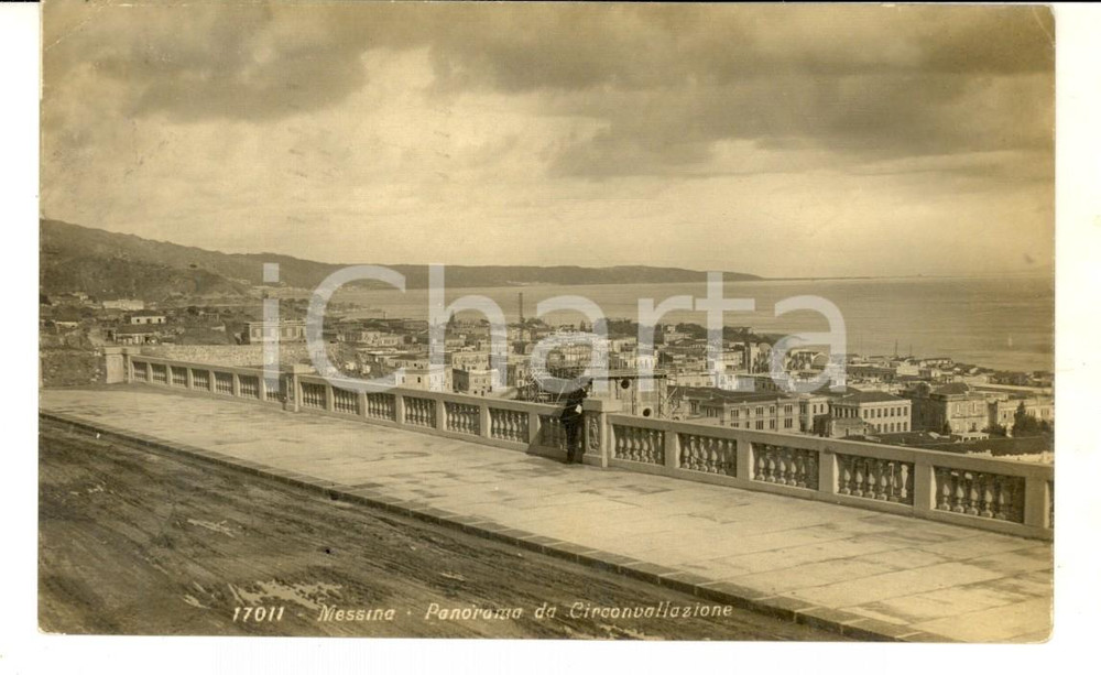 Cartolina originale da collezione 1928 MESSINA Panorama dalla circonvallazione Cartolina postale FP VG 1