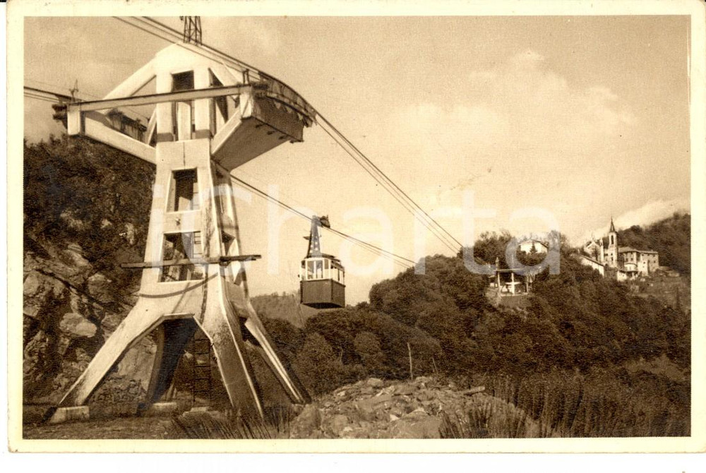 1940 RAPALLO Funivia per Santuario Nostra Signora di MONTALLEGRO *Cartolina