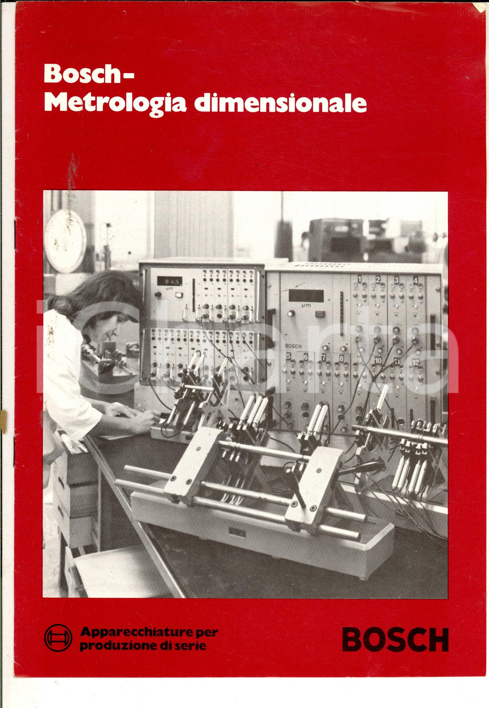 Materiale pubblicitario d’epoca 1974 MILANO Ditta BOSCH Metrologia dimensionale  Brochure ILLUSTRATA 8 pp. 1